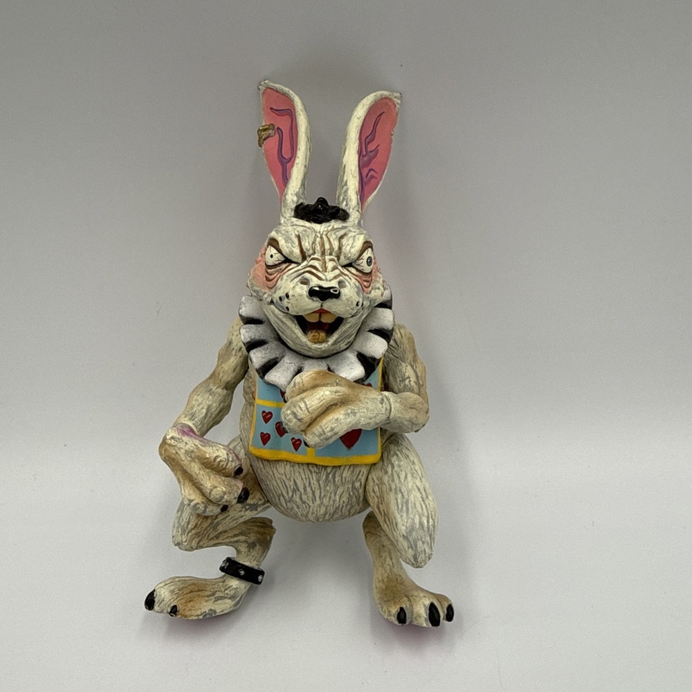MEZCO SCARY TALES 2001 ALICE IN WONDERLAND WHITE RABBIT ACTION FIGURE Only
